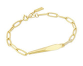 14 Karat Yellow Gold Plated Bracelet with CZs